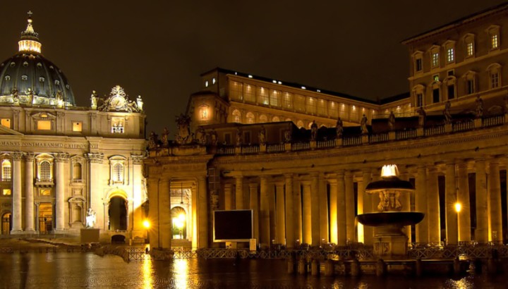 vatican city at night